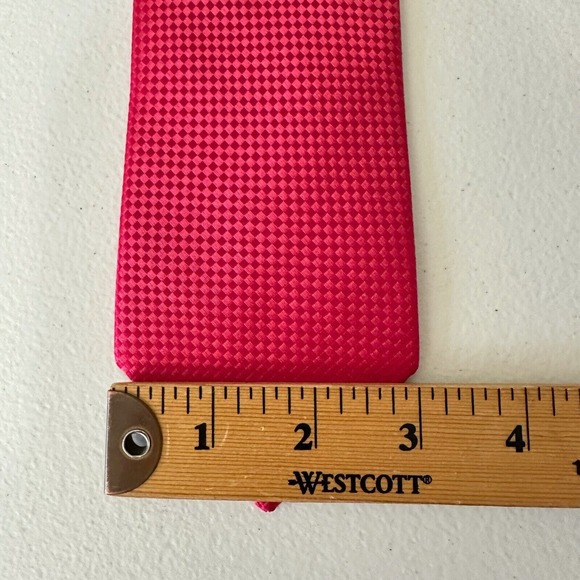 NWT TED BAKER LONDON Pinkish Red Gingham Check Tie Contrast Lining - Picture 7 of 8